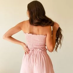 Nectar Clothing New Arrivals Sun Seeking Smocked Crop Top