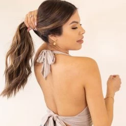 Papermoon Tops Lost Stars Halter Crop Top