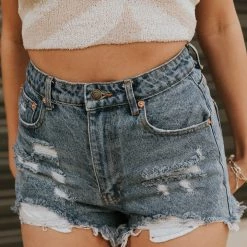 Signature 8 Sweet Day Distressed Denim Shorts Featured