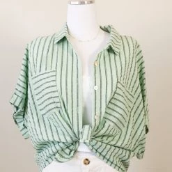 Summer Nights Striped Crop Top By For Good